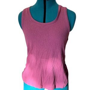 Maurices 24/7 Ribbed Scoop Neck Tank Top - Size Large, Berry